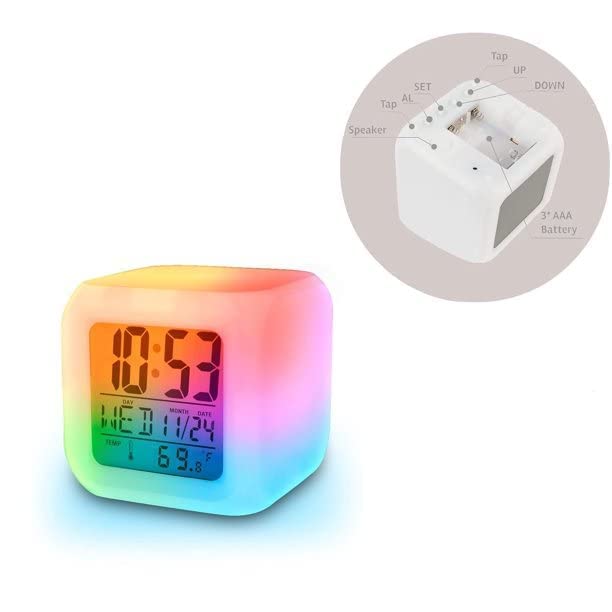 ShopKrafted Color Changing Digital Alarm Clock