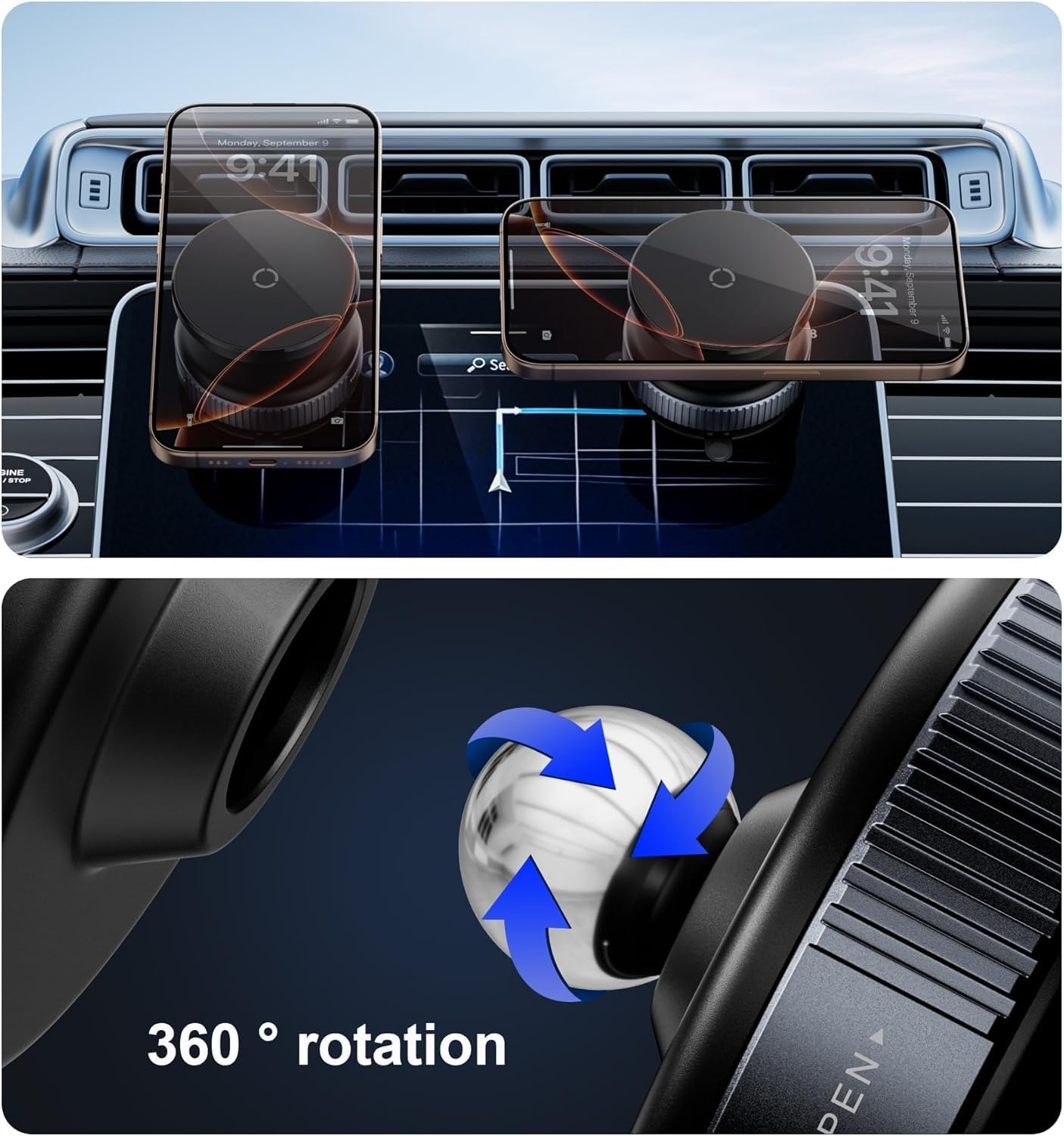 ShopKrafted 360° Dashboard Cell Phone Magnet Holder