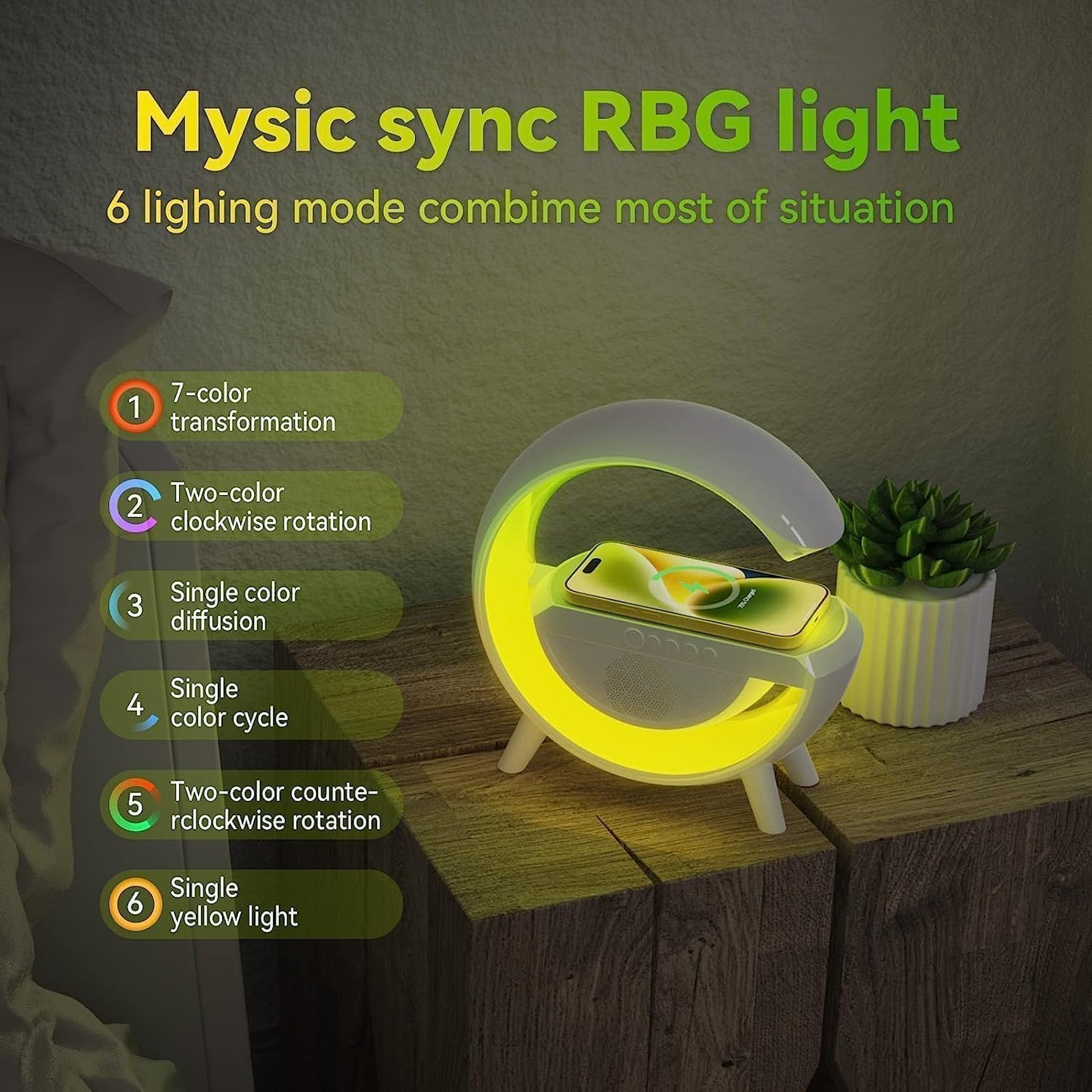 ShopKrafted G-Lamp Wireless Charging Speaker