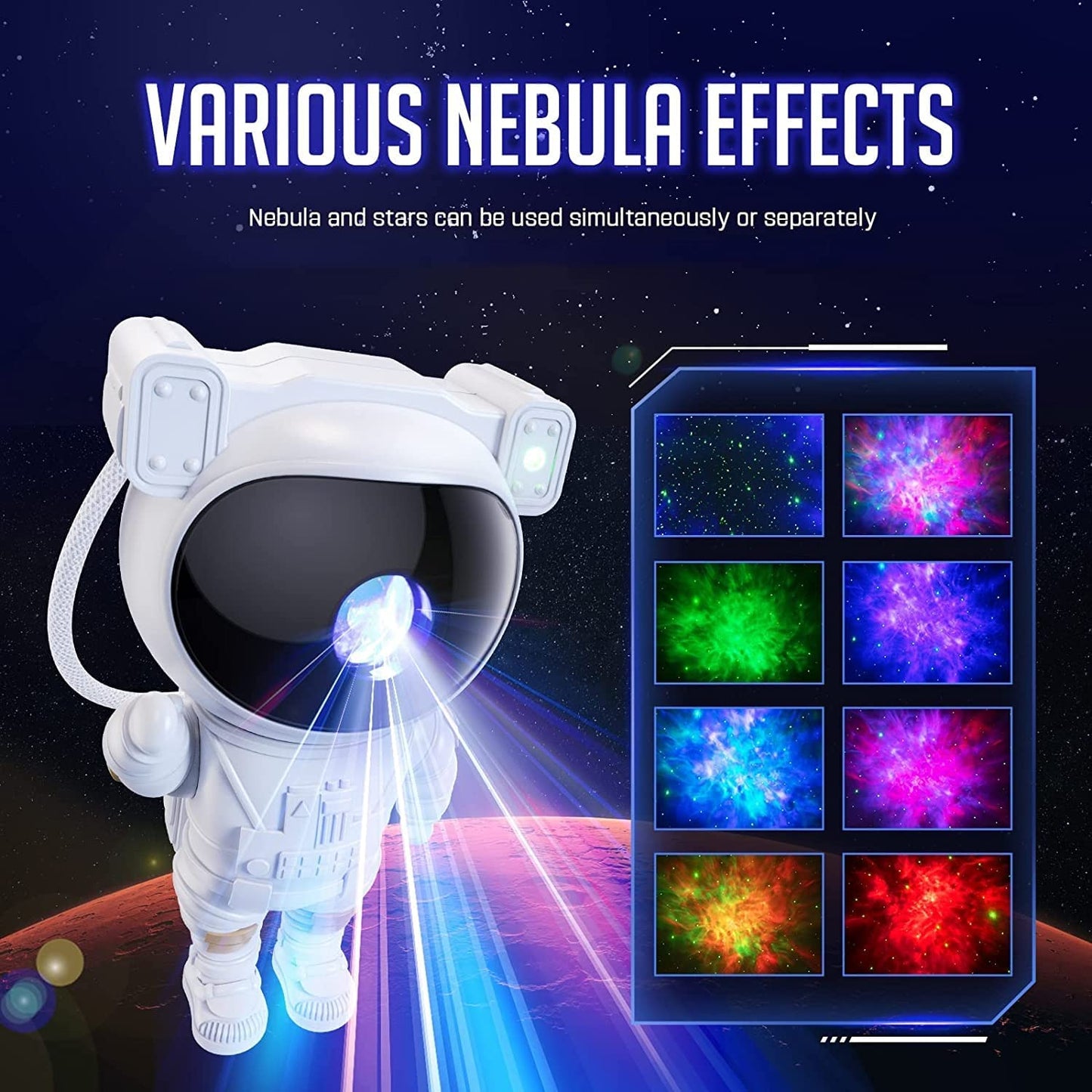 ShopKrafted Astronaut Galaxy Projector Lamp
