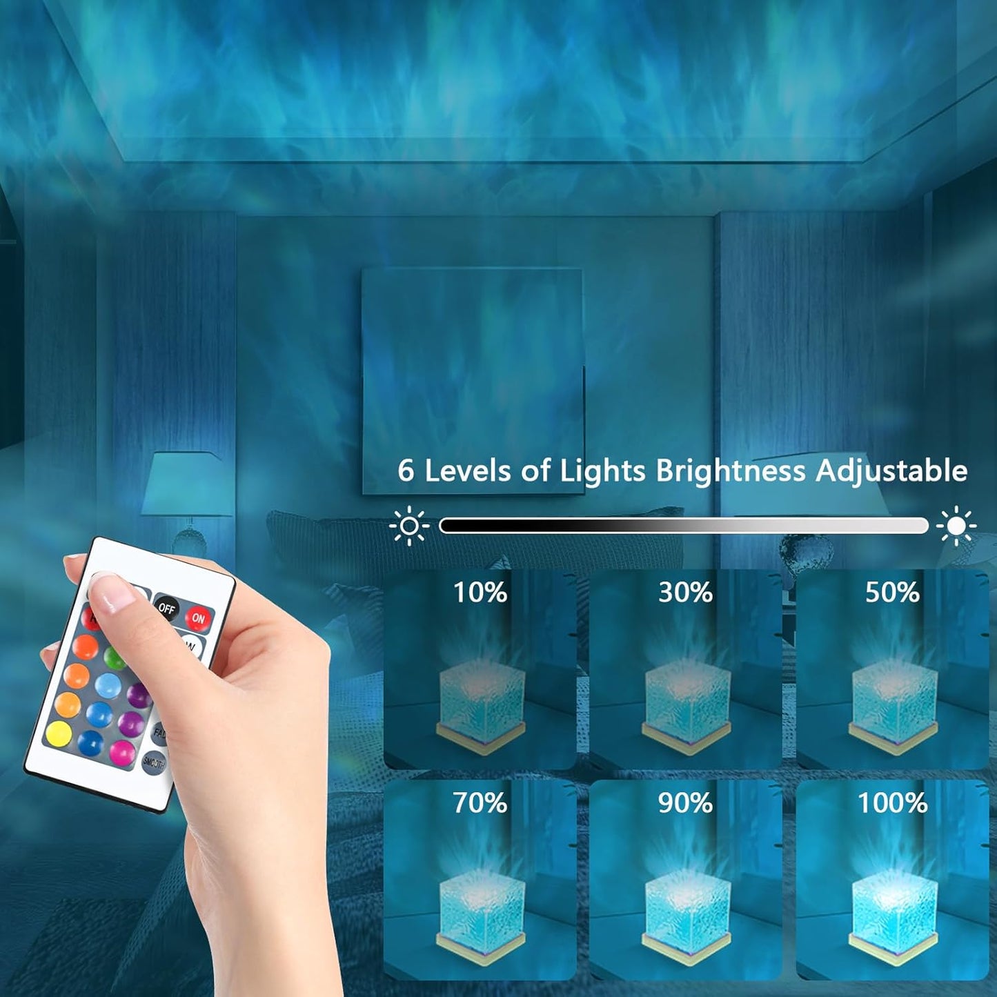 ShopKrafted Relaxing Wave Pattern Night Light