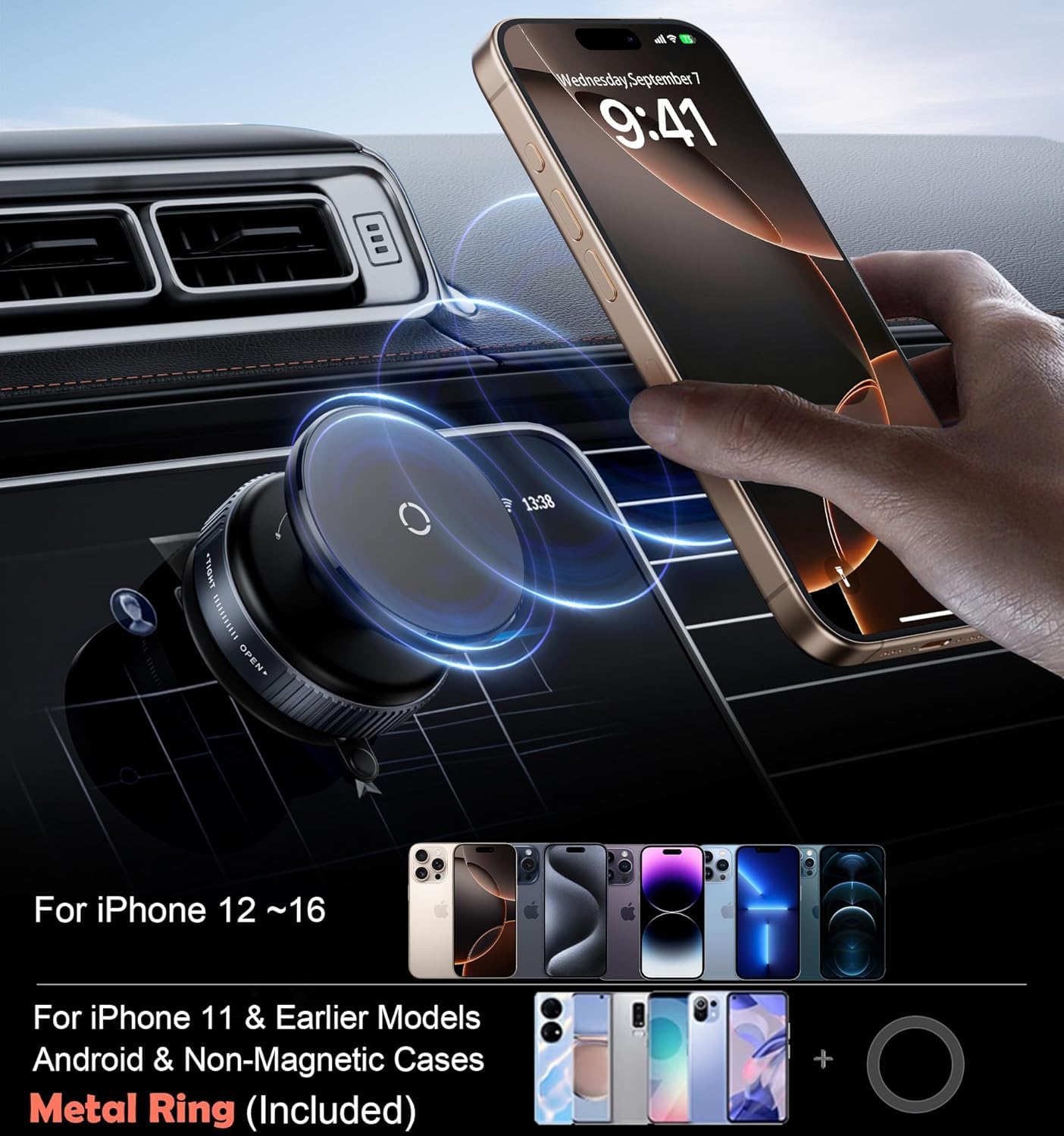 ShopKrafted 360° Dashboard Cell Phone Magnet Holder