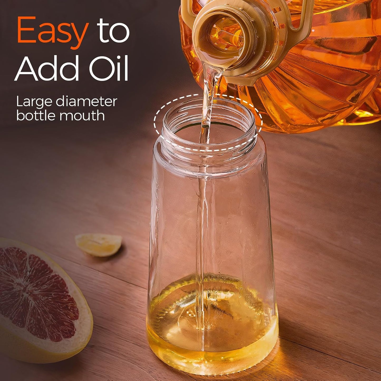 Glass oil Bottle with Mist Spray