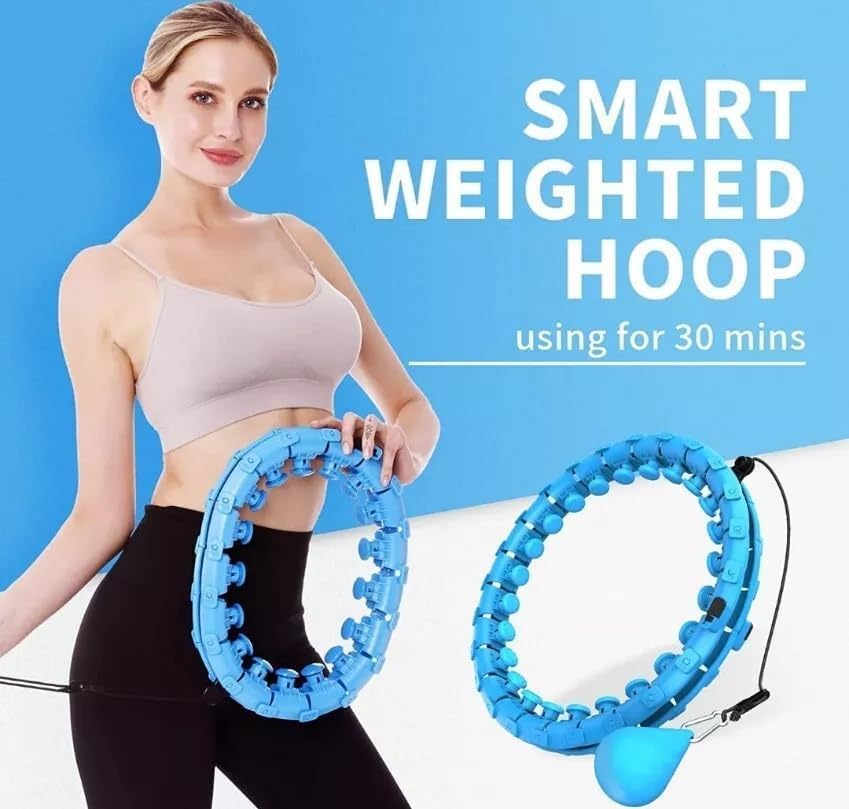 ShopKrafted Adjustable Weighted Fitness Hoop with Massage