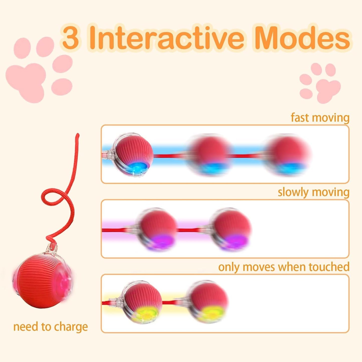 ShopKrafted Interactive Rolling Cat & Dog Toy