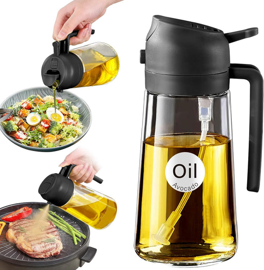 Glass oil Bottle with Mist Spray